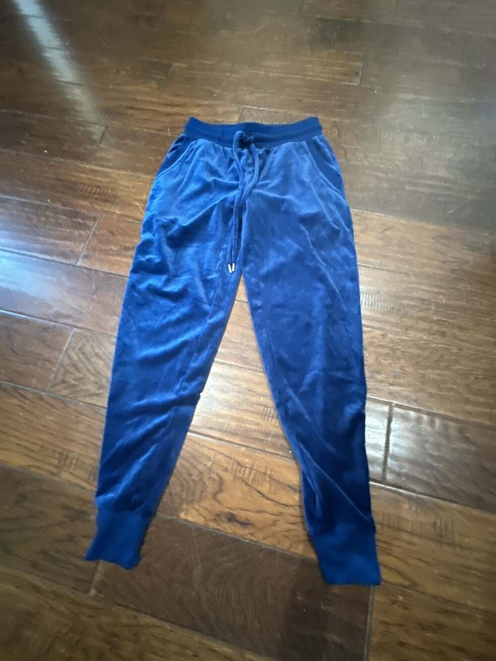 Unbranded‎ Electric Blue Velour Drawstring Joggers